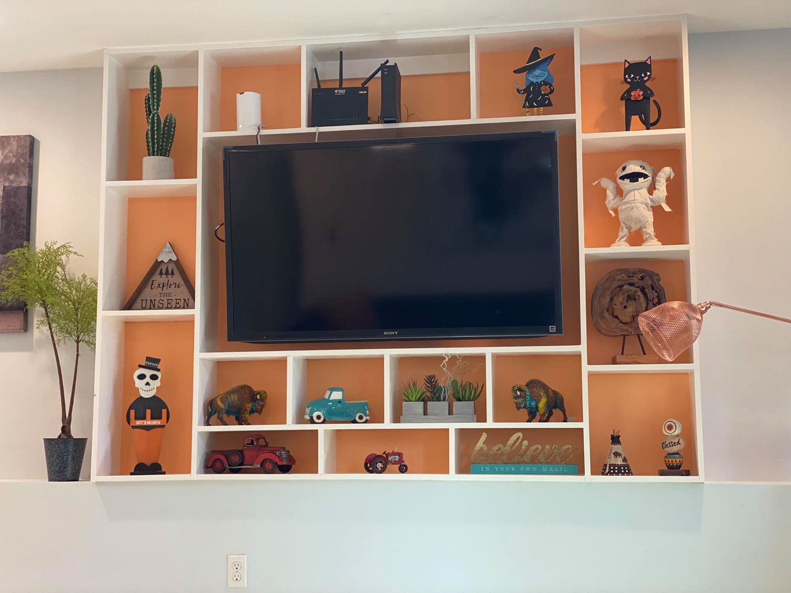 Custom built-in shelving in a Raleigh home — an example of finish carpentry that benefits from professional skill